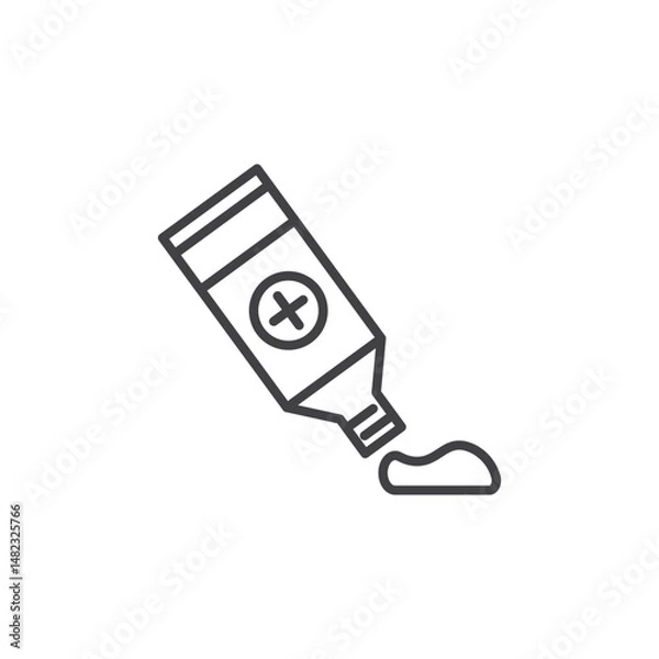 Obraz Ointment vector Icon in trendy flat style isolated on white background