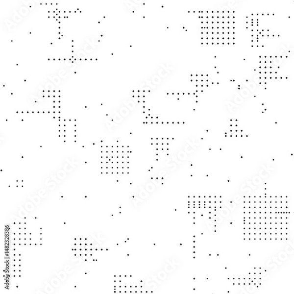 Fototapeta Abstract futuristic dotted background. Technological binary background. Abstract electronic circuit board. Digital geometric background. Techno dots vector abstraction