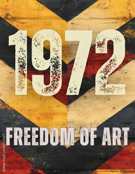 Fototapeta Freedom of speech typography with grunge effect on a vintage background