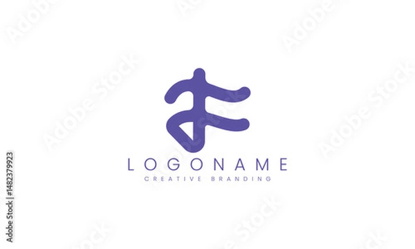 Fototapeta Minimalist FF Logo for Branding and Identity.