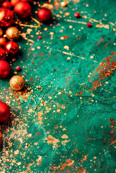 Obraz Christmas background with ornaments
