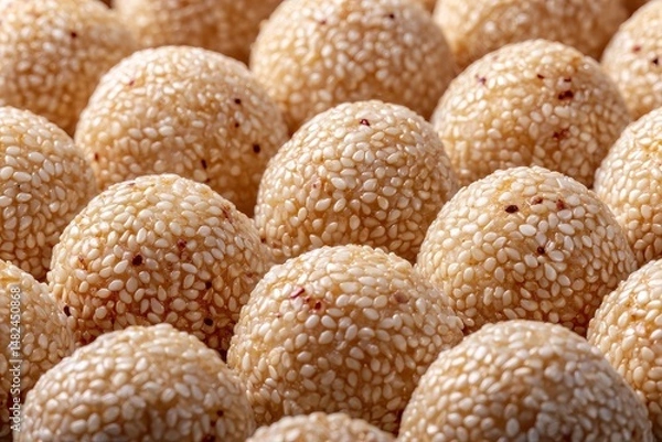 Obraz Sesame Seed Balls: A Close-Up, Textured Delight
