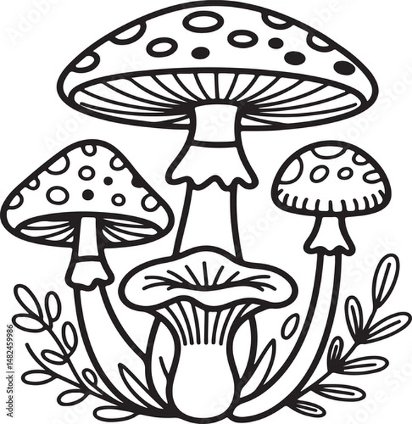 Fototapeta Mushroom Vector  Illustration