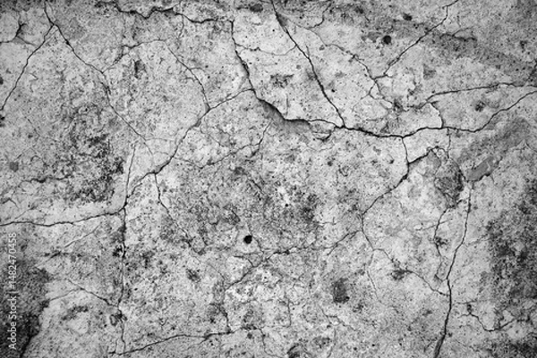 Obraz Cracked concrete slab. The background image.