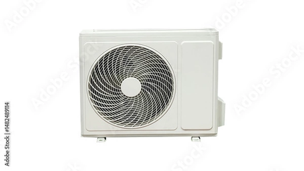Fototapeta Air conditioner outdoor unit isolated on transparent background