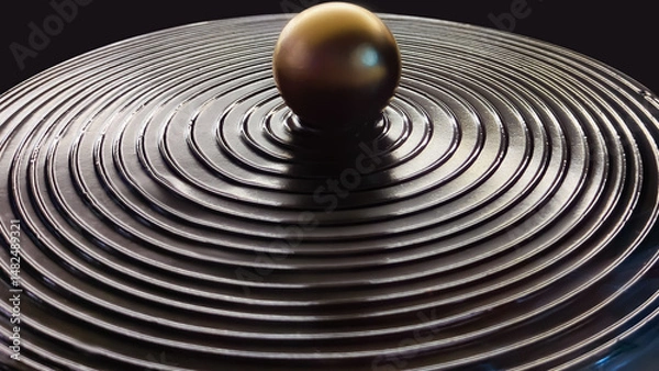 Fototapeta 3d render of a spiral galaxy dark brown and black view