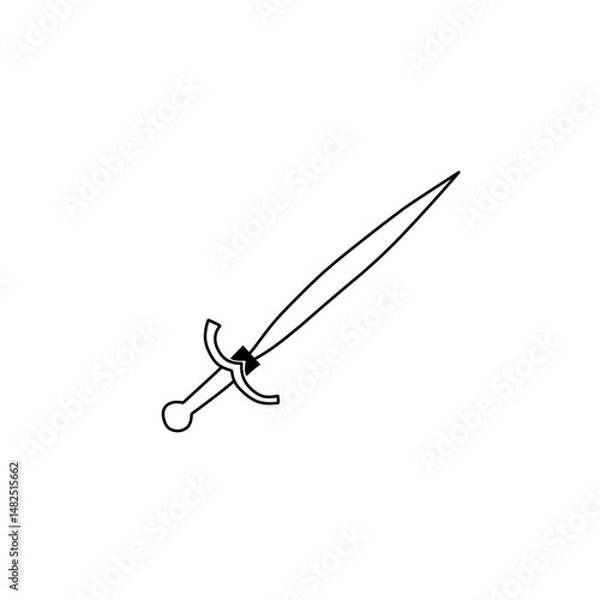 Fototapeta sketch the outline of the sword