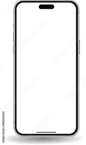 Obraz Mockup smart phone new generation isolated vector for Infographic Business web site design app
