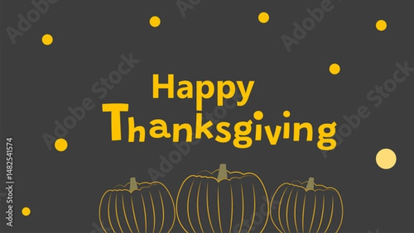 Fototapeta Vector illustration of a Happy Thanksgiving background