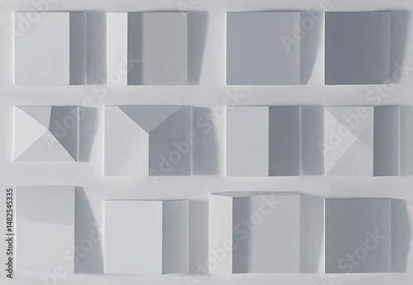 Fototapeta White 3D abstract can be used as a background 