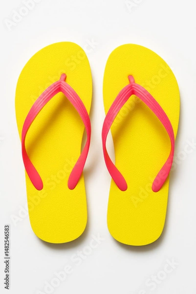 Obraz flip flops on white background