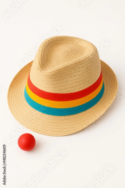 Obraz straw hat isolated on white