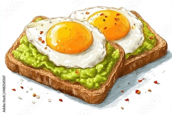 Obraz Sunny Side Up Avocado Toast Delight.