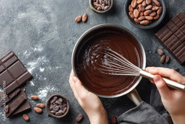 Obraz Dark Chocolate Melange: A Rich and Sensual Culinary Art