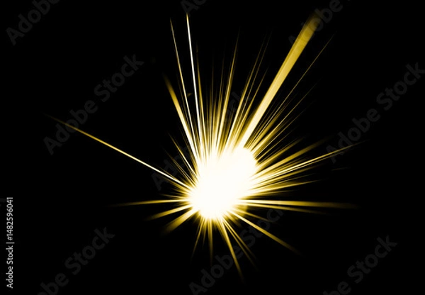 Fototapeta stars, explosion of sparks from an electrical short circuit..