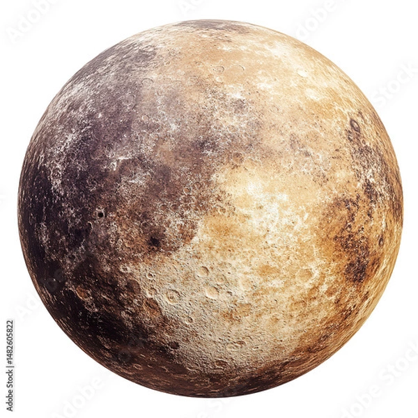 Fototapeta Mercury Planet Space Isolated on PNG Transparent Background

