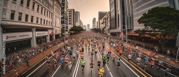 Obraz City Marathon Run.
