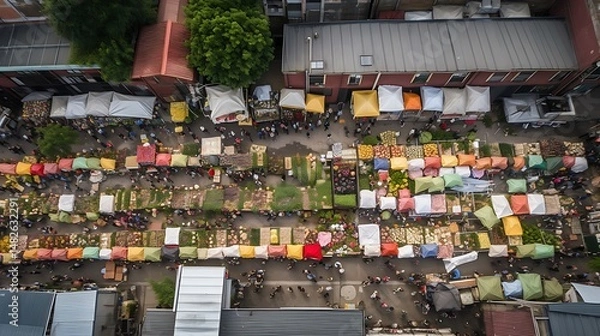 Obraz City Market Aerial View.