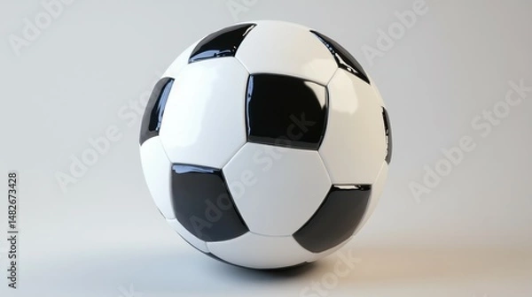 Fototapeta A soccer ball with one blank panel in the design.