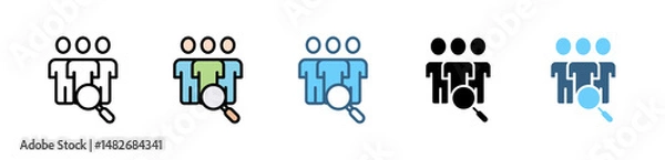 Fototapeta UX DESIGN icons with various styles and colors