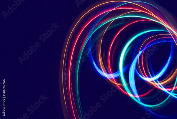 Fototapeta Streaky light patterns from long exposure