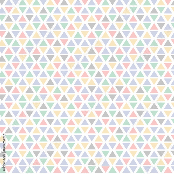 Fototapeta Seamless geometric pattern in pastel tints