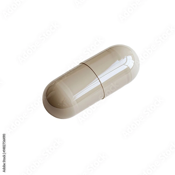 Fototapeta Beige capsule pill