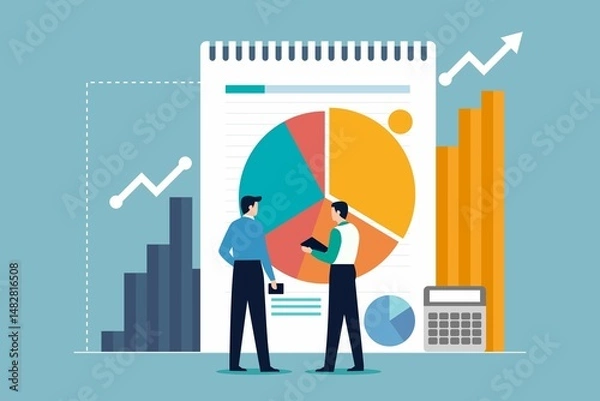 Obraz finance investment vector graphics