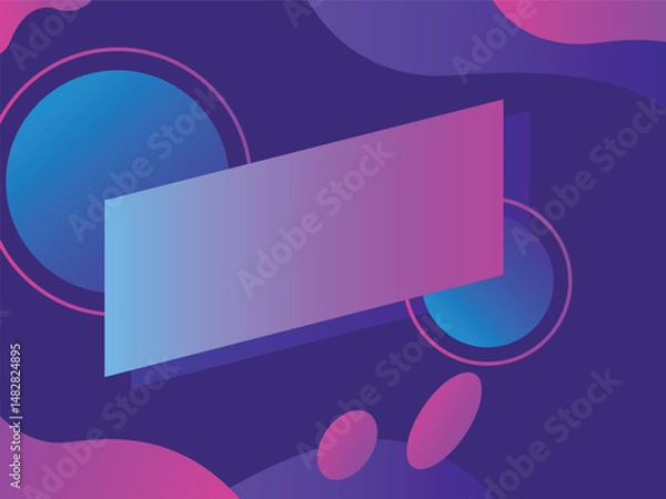 Obraz Purple blue gradient geometric e-commerce promotion vector background