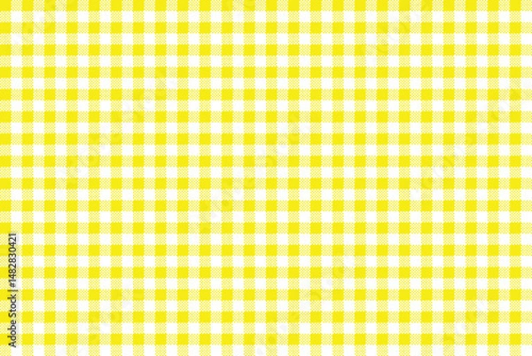 Fototapeta Yellow and white color plaid pattern background. plaid pattern background. Seamless pattern.