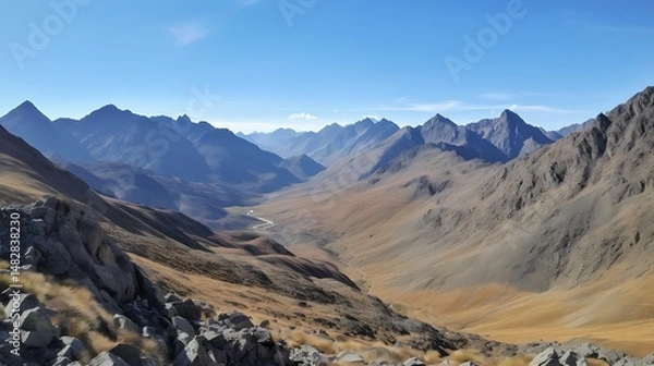 Fototapeta Mountain Valley View.
