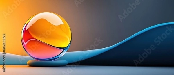 Fototapeta [Creative Solutions Brainstorming Concept Problemsolving] Abstract Digital Rainbow Wallpapers With Glowing Element
