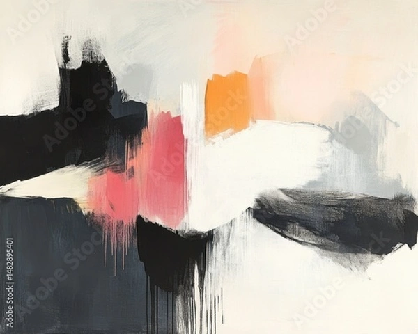 Fototapeta Abstract Artistic Composition with Bold Colors and Textures