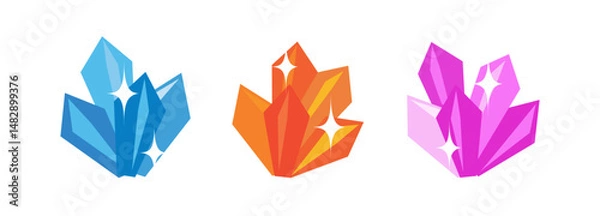Fototapeta Set Icons Gem 
