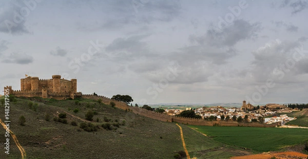 Obraz Overview of the Belmonte Castle, Cuenca, Spain.