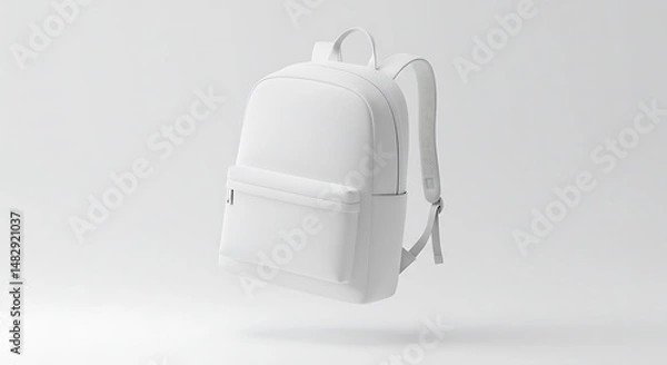 Obraz Backpack Floating in a Clean White Studio Mockup