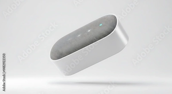 Obraz Floating Audio Device on White Background for Modern Home