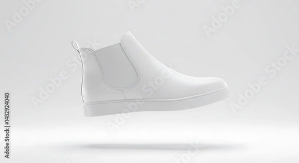 Obraz Single White Ankle Boot Floating Clean Product Display