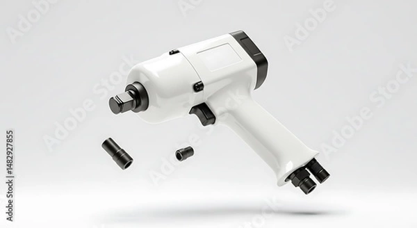 Obraz Air Impact Wrench Power Tool with Sockets for Automotive Use