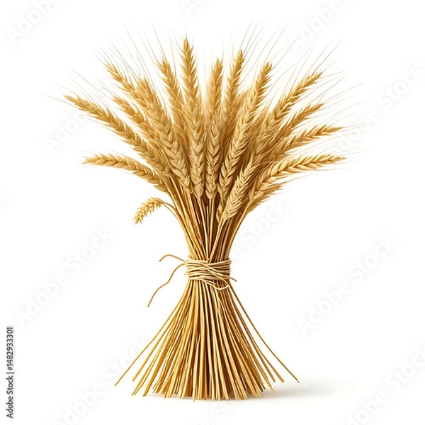 Fototapeta Golden Wheat Sheaf A Bountiful Harvest, Symbol of Abundance and Nature's Gift