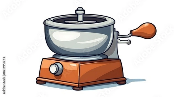 Obraz Professional Table Top Grinder Cartoon Vector Illustration for Industrial Use