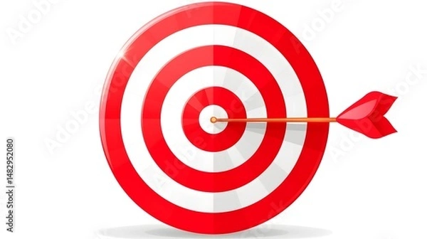 Fototapeta Business Concept: Target for Arrows - Strategies for Multiple Attempts