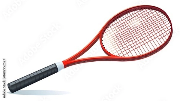 Obraz Tennis Racket Cartoon Vector Illustration: Versatile Sports Design Concept Resource