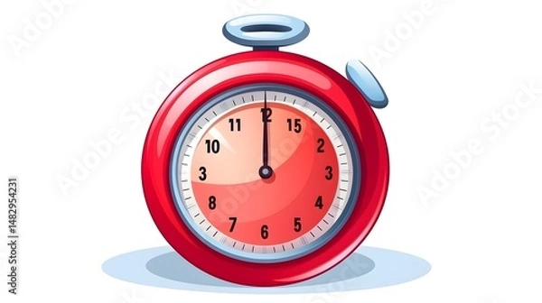 Obraz Professional Timer Icon Cartoon Vector Illustration for Time Management Projects