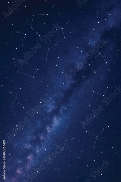 Obraz Milky way galaxy illustrator vector
