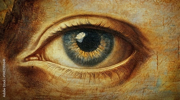 Fototapeta Close-up of the Great Seal of the United States, featuring the Eye of Providence within a triangle, radiating light above a stepped pyramid.