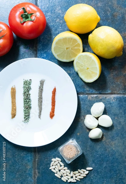 Obraz fresh vegetables on a plate