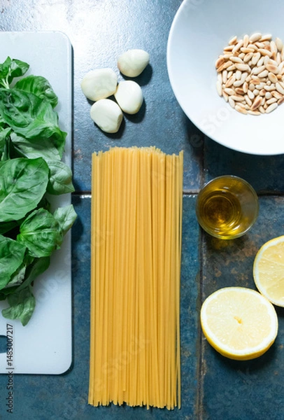 Obraz pasta with pesto