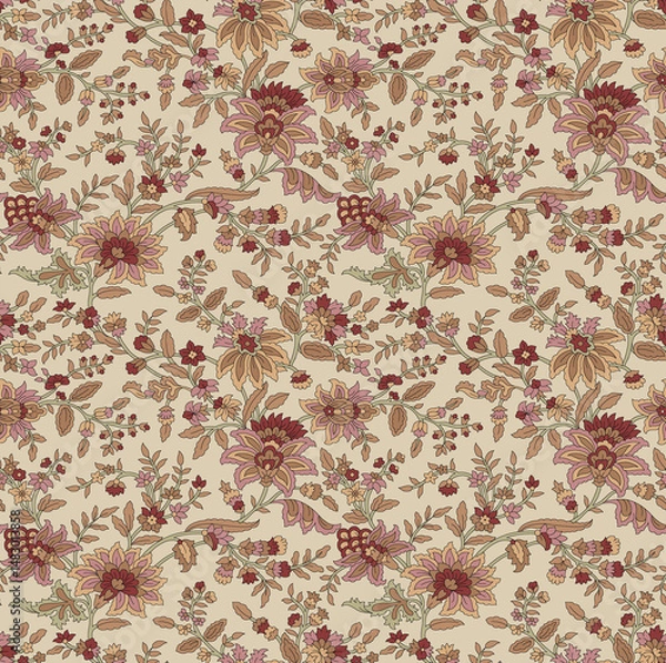Fototapeta seamless background with flowers