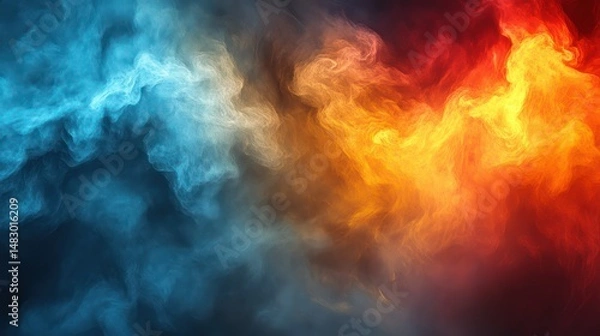 Fototapeta Glowing spirals and soft pastel waves form a dreamy, radiant abstract landscape.